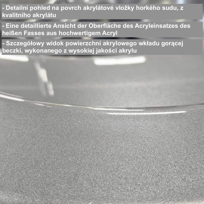 náhled na detail akrilátového povrchu z kvalitního akrylátu