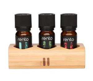 Sestava saunových esencí s držákem na stěnu - Rento - 3x10 ml