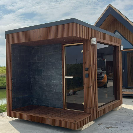 Obklad stěn terasy břidlice