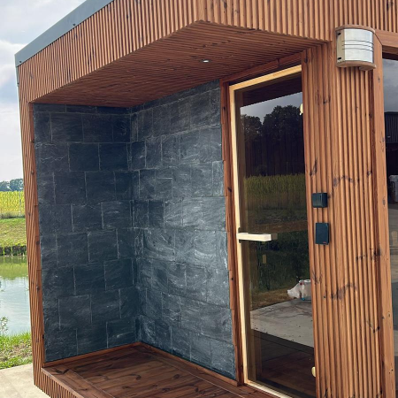 Obklad stěn terasy břidlice