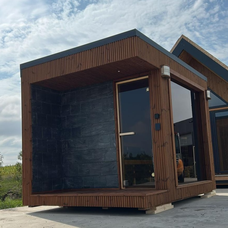 Obklad stěn terasy břidlice