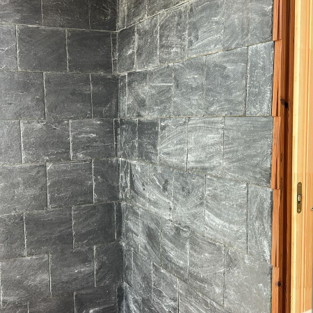 Obklad stěn terasy břidlice